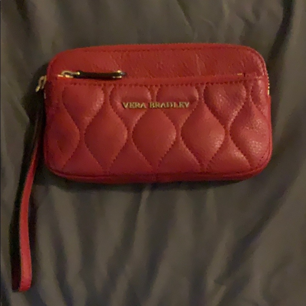 Leather Vera Bradley Wallet/Clutch - Red